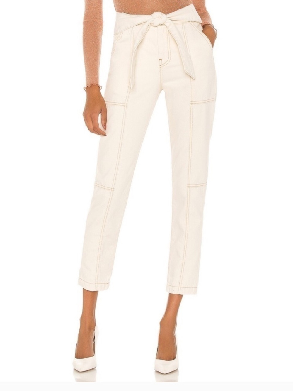 Jonathan Simkhai Henley Tie Waist Jeans